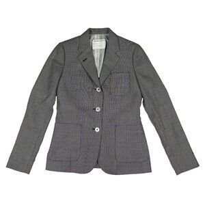 Brooks Brothers Black Fleece Thom Browne Black White Geometric Blazer Jacket BB0